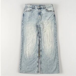 H&M Divided Womens Size 8 Light Wash Baggy Wide Leg Relaxed Retro 90s Jeans EUC